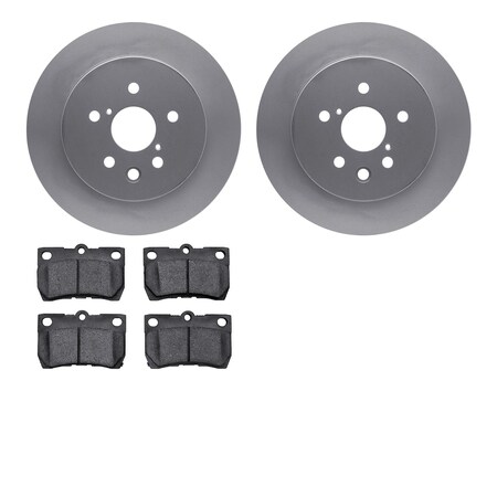 Dynamic Friction Co 4502-75041, Geospec Rotors with 5000 Advanced Brake Pads, Silver 4502-75041